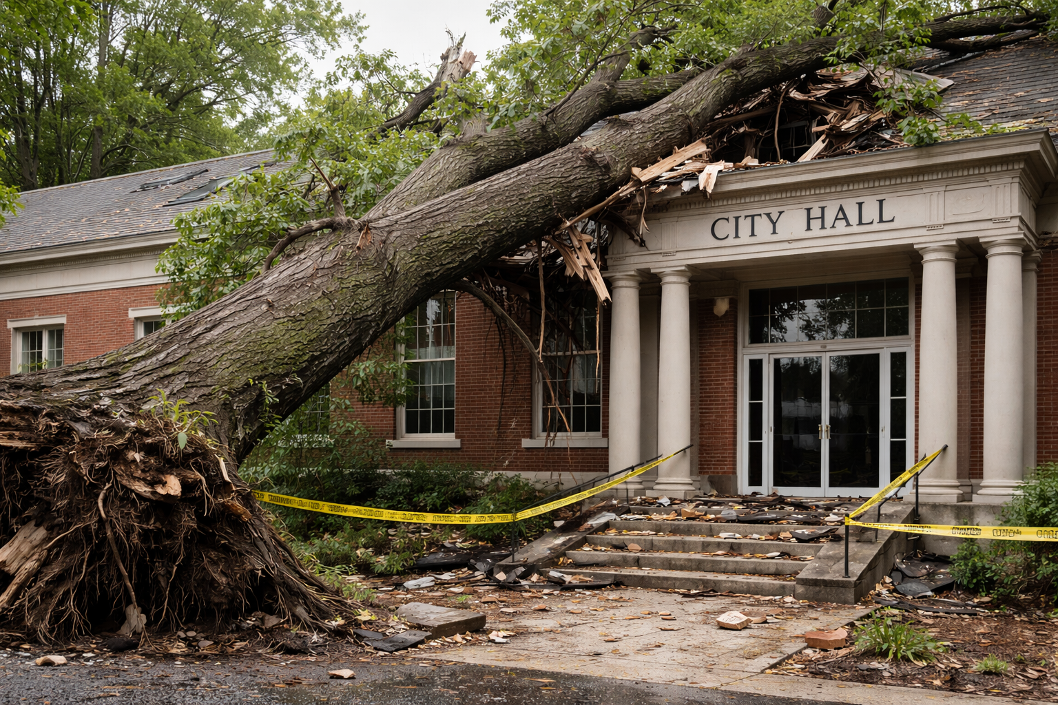 ICS adjuster assessing commercial property damage